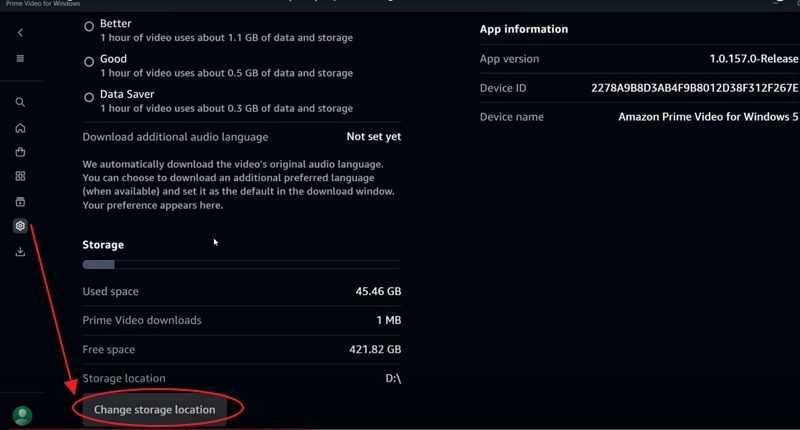 see the current location | transfer prime video to usb