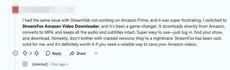 reddit comments | pazu amazon prime video downloader