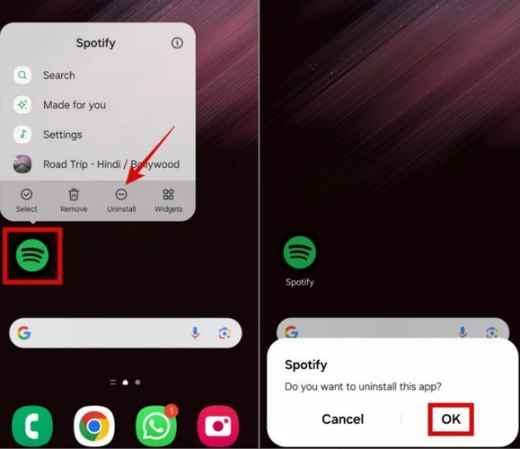 uninstall Spotify Android | Undownload Songs on Spotify