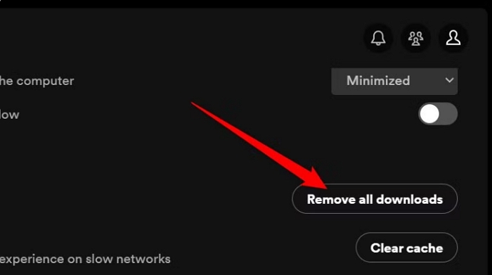 click Remove All Downloads Spotify desktop | Undownload Songs on Spotify
