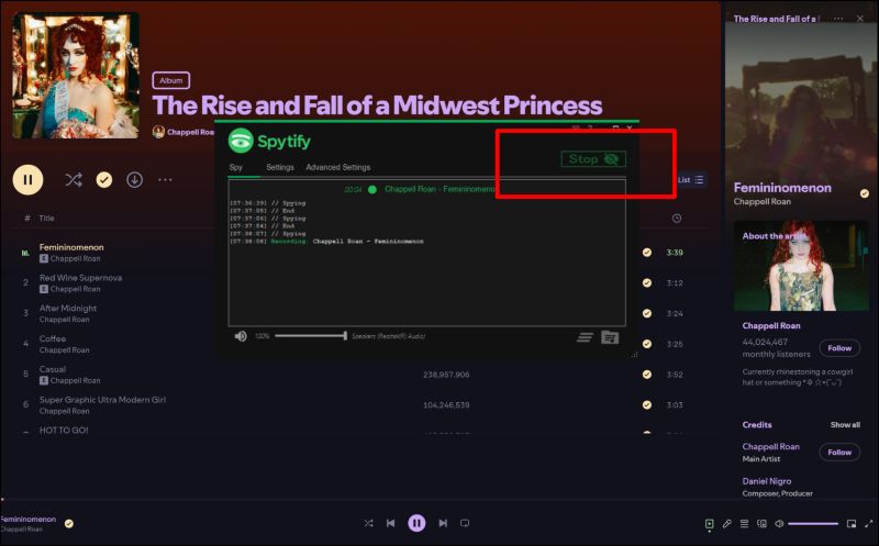 click Stop | Remove DRM from Spotify