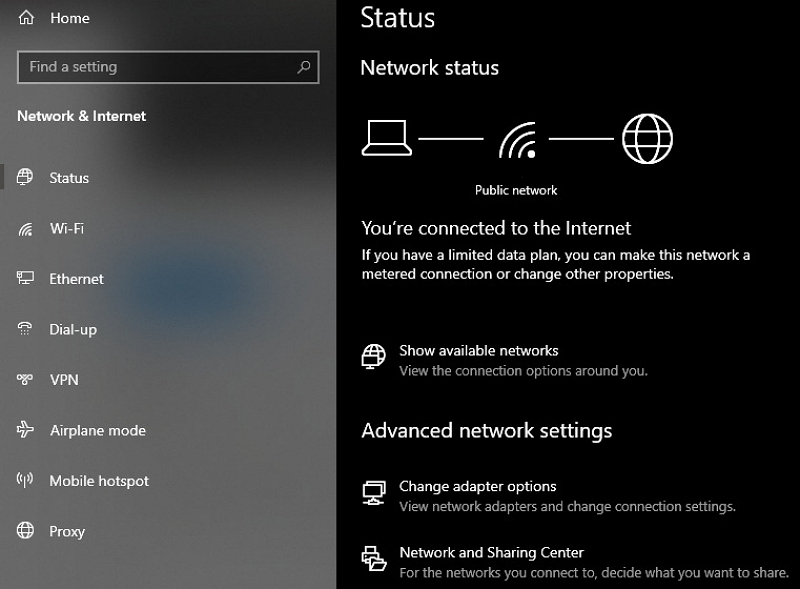 Change Adapter Settings | Netflix does not work with Nord VPN