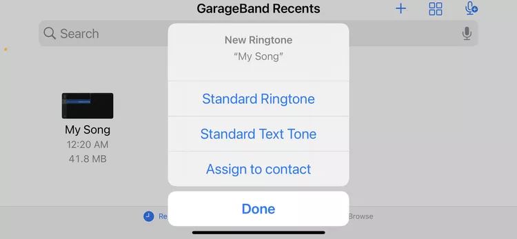 tap Standard Ringtone | Set Spotify Music as Ringtone