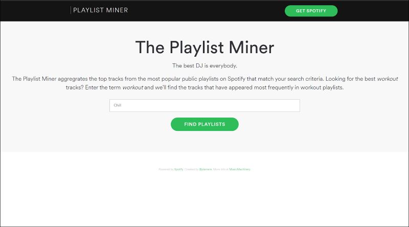 click Find Playlists | Spotify Playlist Finders