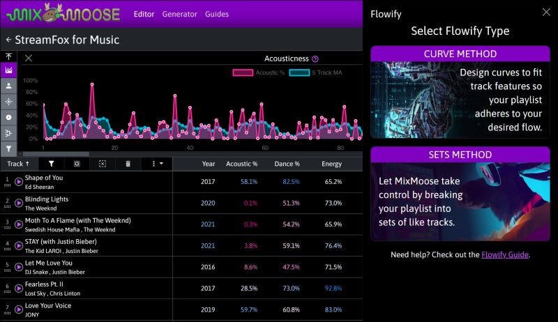 MixMoose Playlist Studio | Spotify Playlist Organizers