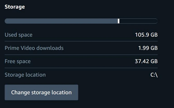 check the download location | amazon prime video download android