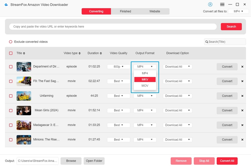 setting preferences | how to download Amazon Prime movies to USB flash drive