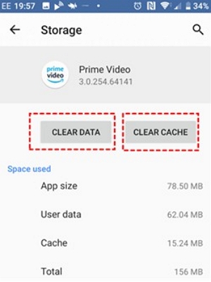 Clear Cache | amazon prime video download limit