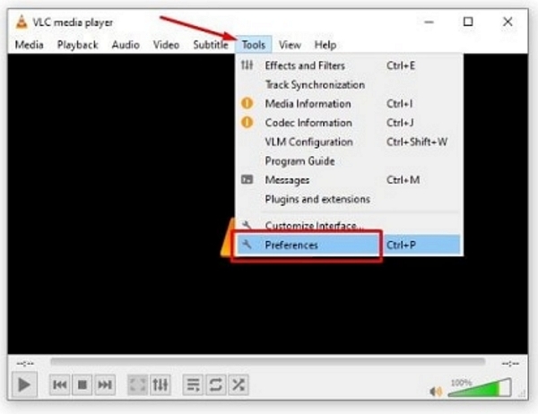 selecting Reset Preferences | play amazon prime video on vlc