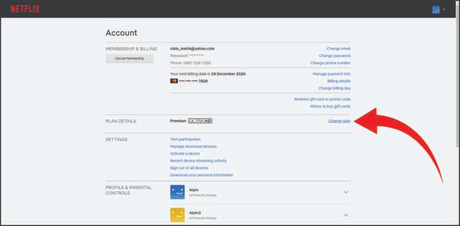 change plan | netflix device limit