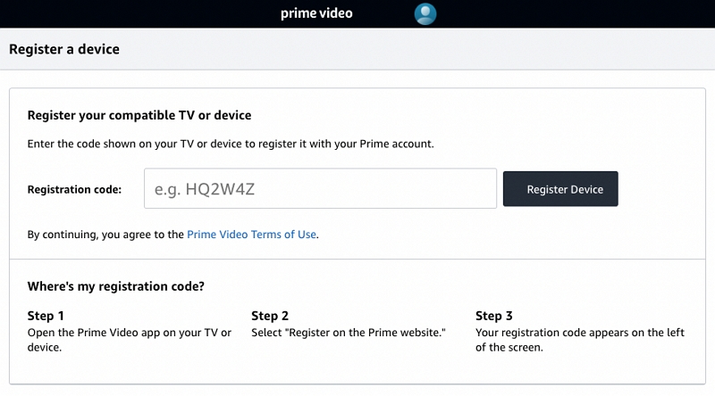 complete the procedure | Amazon Prime on Apple TV