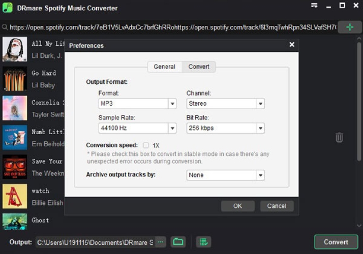 select Preferences DRmare | DRmare Spotify Music Converter Review