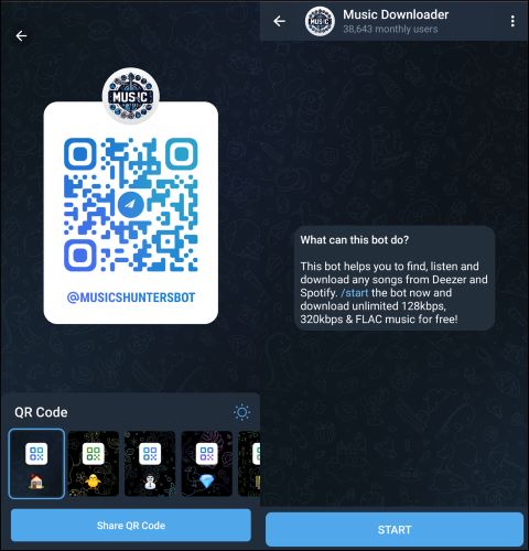 start MusicsHunterBot | Telegram Spotify Downloader Bots